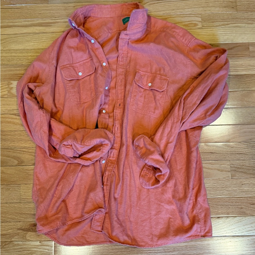 Sid Mashburn Men's Terracotta Flannel Work Shirt